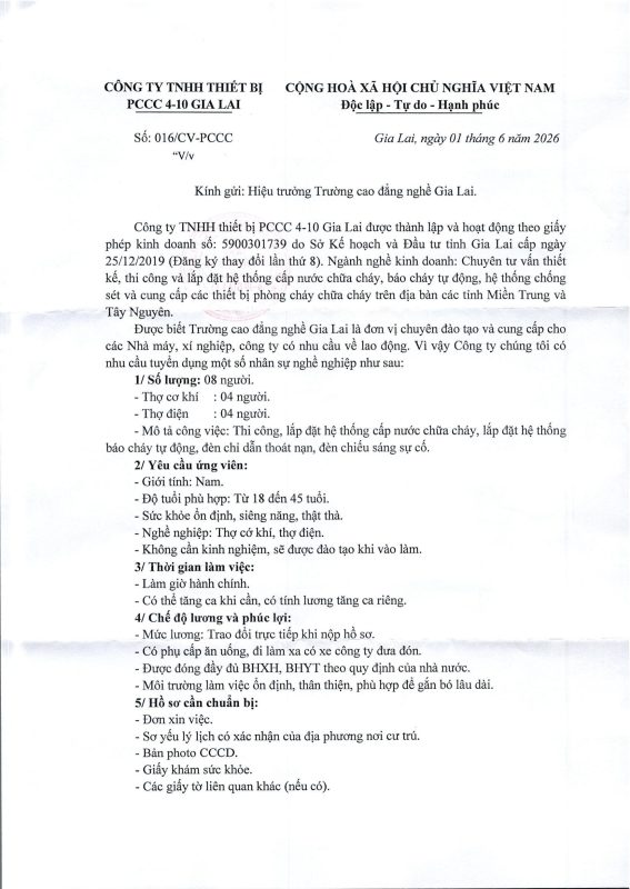 Trường Cao Đẳng Gia Lai